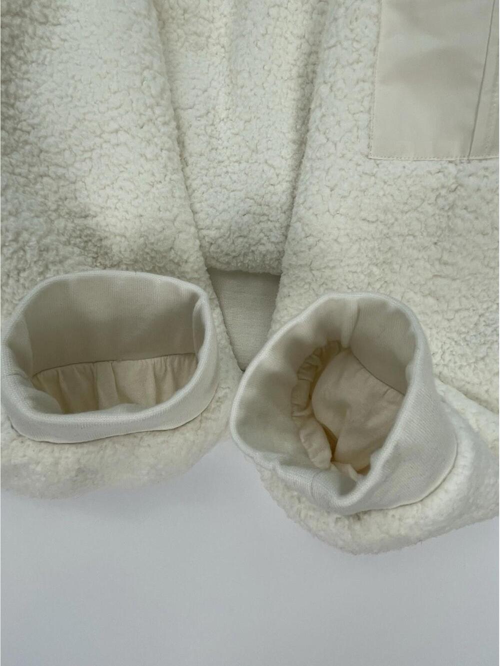 ALO Micro Sherpa Solstice 1/2 Zip Pullover Ivory Women's Small - Picture 9 of 11